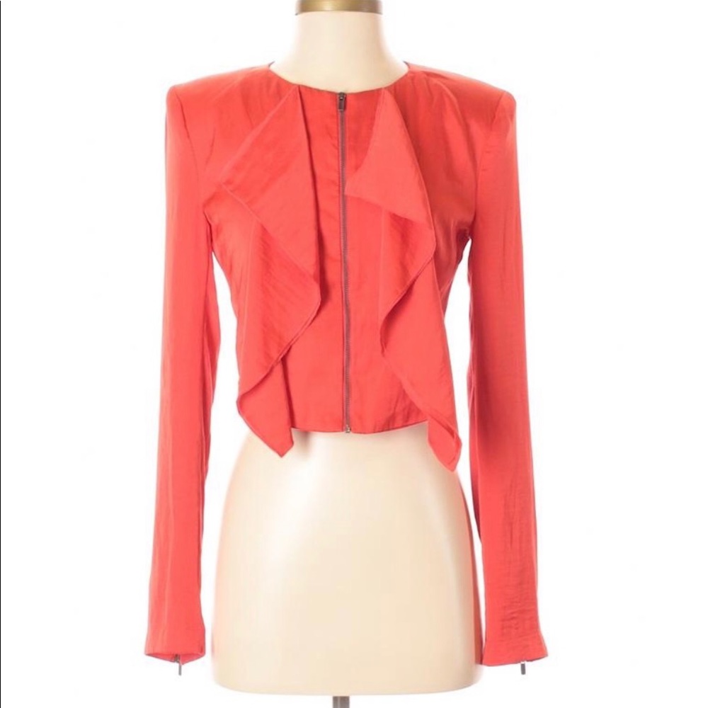 BCBG red poppy blazer jacket